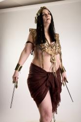 Moira Cosplay Ancksunamun Pose With Knifes